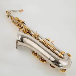 Banhado a Prata Saxofone Tenor Body, Instrumento Musical Profissional com Acessórios Case, Bb, Japão 875EX, Frete Grátis - Image 5