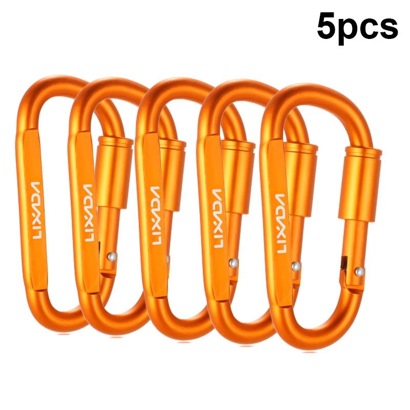 25kn escalada mosquetão parafuso travamento porta mosquetão resistente o-forma aço rede fivela escalada caminhadas acessórios - Image 1