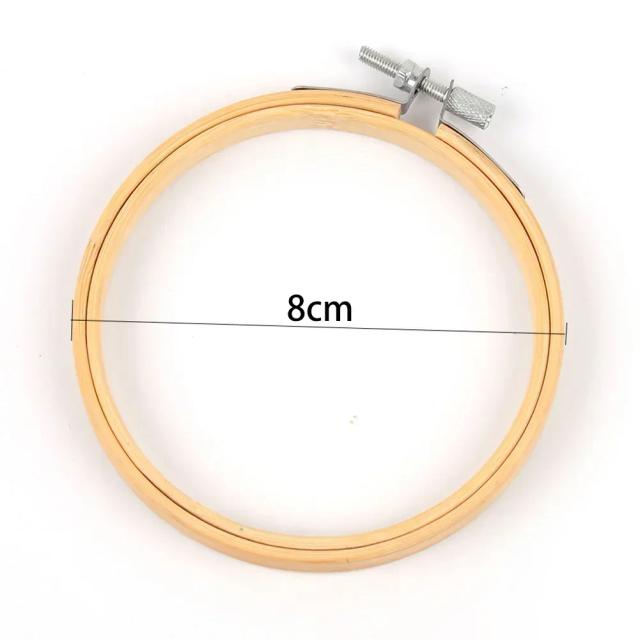 Ferramenta de Aros de Bordado Artesanal de Madeira 8-26cm para DIY em Ponto Cruz e Artesanato