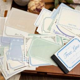 Pacote de papel Scrapbooking vintage Material Scrapbooking, Bloco de notas para planejador Memo Journaling, papelão, 96 folhas por pacote - Image 4