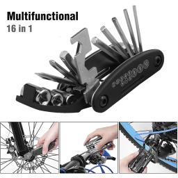 16 em 1 kit de ferramentas multiuso reparação bicicleta, multi-ferramenta, chave de fenda, alavancas do pneu, chave hex falou, ferramentas de reparo dobráveis - Image 4