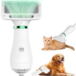 Portátil Pet cabelo secador com temperatura ajustável configurações, baixo ruído Blower, escova deslizante, 2 em 1, cães e gatos - Image 1