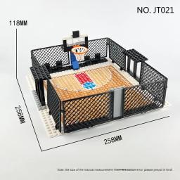 Criativos Esportes Estádio Blocos De Construção, Quadra De Basquete, Mini Treinamento De Basquete, Tijolos Brinquedos, Presentes - Image 5