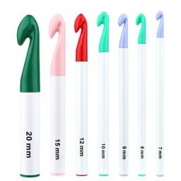 7 pçs enorme conjunto de gancho de crochê 20mm-7mm agulhas de crochê para crochê conjunto de agulhas de tricô diy artesanato ferramentas de tecelagem de fio - Image 1
