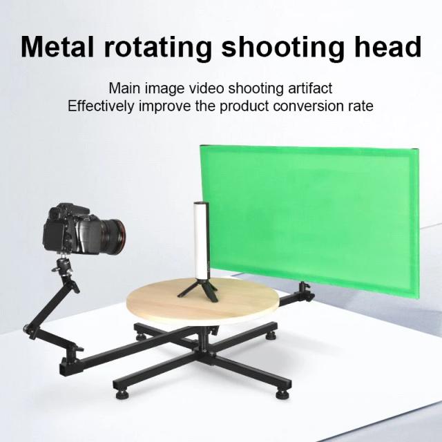 Prato Giratório Panorâmico para Fotografia Profissional com Rotação 360° - Plataforma Ideal para Vídeos e Sessões de Estúdio