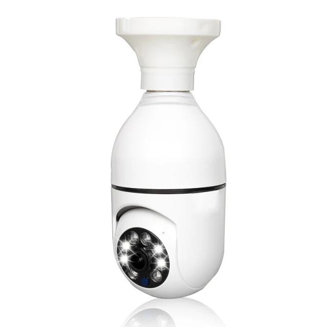 Câmera de Segurança E27 Visão Noturna Automática Detecção de Movimento Colorida Wi-Fi