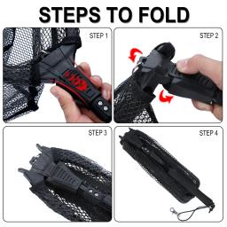 Sougayilang-Dobrável Rede de Pesca com EVA Handle, dobrável Pólo Telescópico, Durável Nylon Material Mesh, Tudo para Pesca Pesca - Image 3