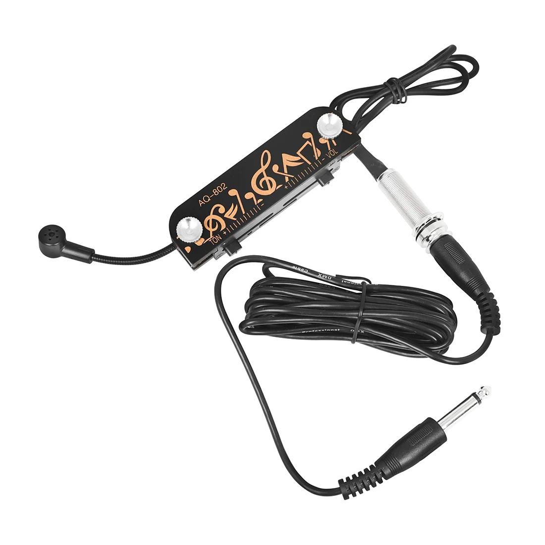 HQ Soundhole Pickups captador ativo integrado, ajuste de alta e baixa tensão, acessório acústico Soundhole - Image 1