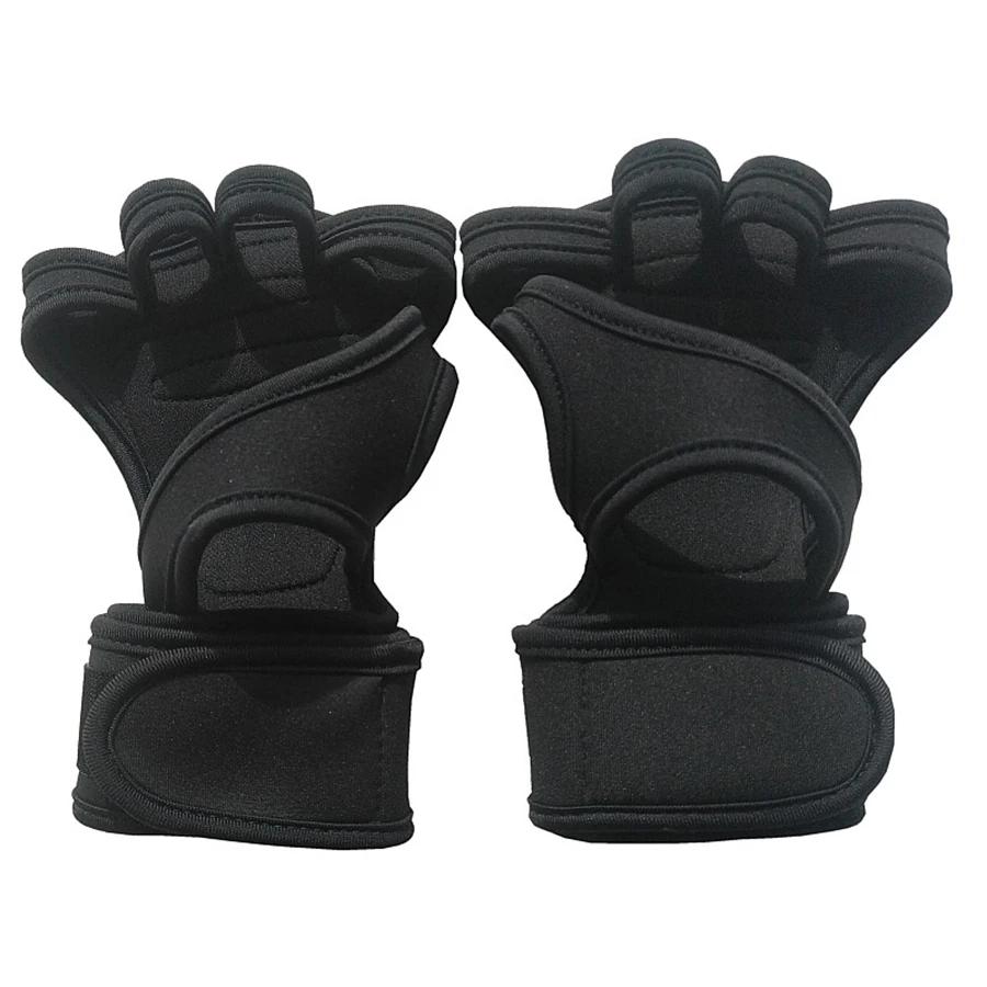 Luvas esportivas de treino para levantamento de peso, com envoltórios de pulso integrados, proteção completa da palma, aderência ideal para exercícios de ginástica, treinamento cruzado - Image 1