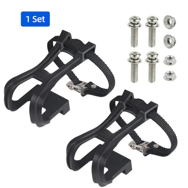 Par de Suportes para Ciclismo: Acessório de Pedal Fixo para Sapatos de Ginásio e Spinning