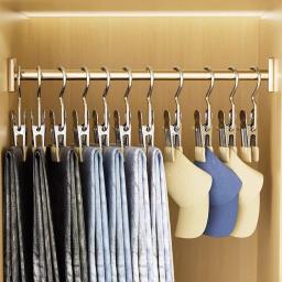 Pegs de roupas de aço inoxidável com gancho, prendedores de roupa, clipes pendurados portáteis, cabide organizador do armário, 50 a 10x - Image 4