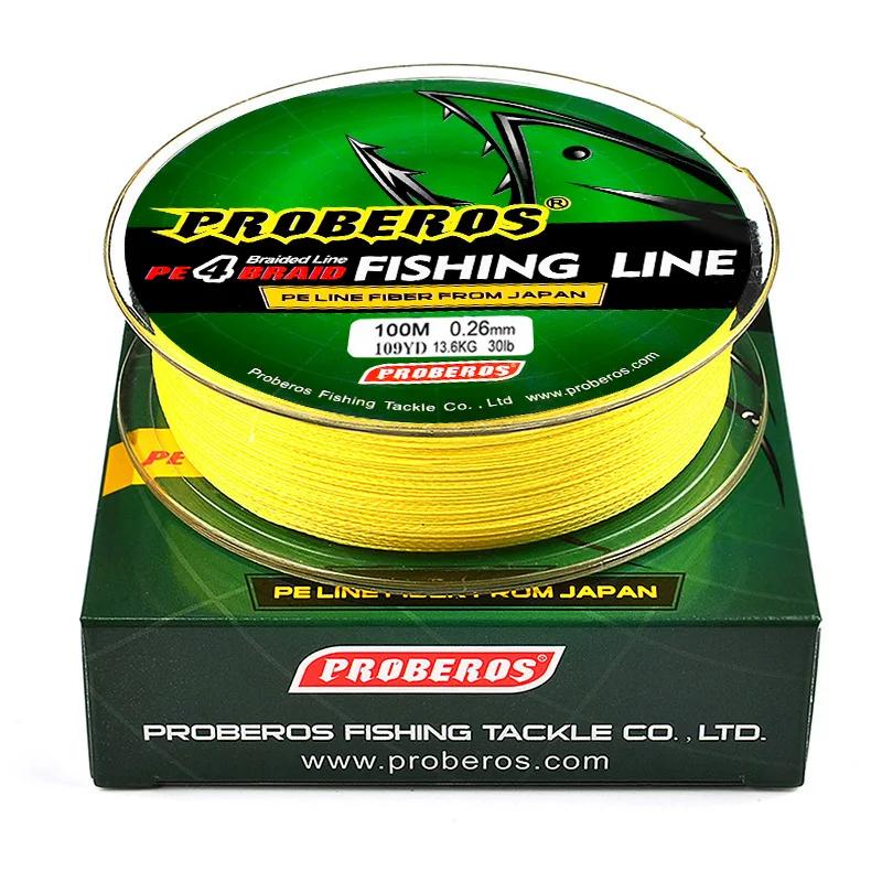 Forte 100m 4 tece 6lb-100lb multifilamento pe trançado linha de pesca 4 suportes equipamento de pesca amarelo/verde/azul/cinza/multicolorido - Image 1