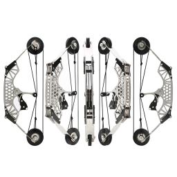 Aço inoxidável Mini Composto Bow Set, Poderoso Arco com Arco, Tiro Interior e Exterior, Caça Acessórios, 8 ", 11.7lbs Range30 40m - Image 4
