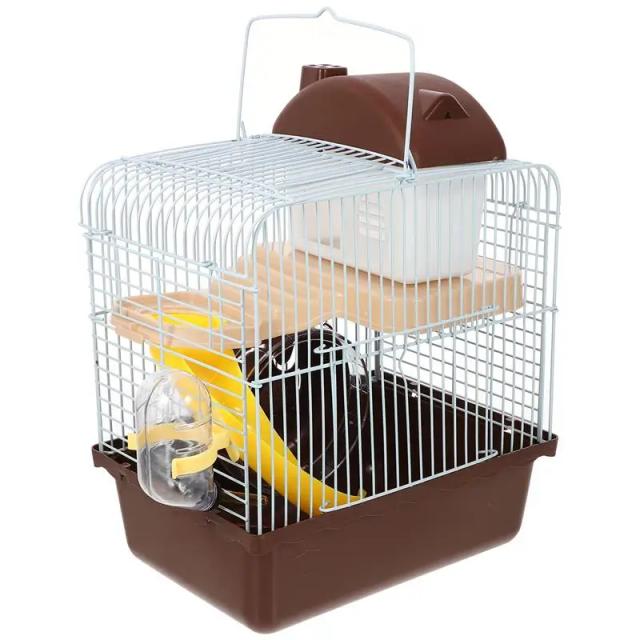 Gaiola Portátil Multifuncional de Duas Camadas para Coelhos, Hamsters e Pequenos Animais de Estimação