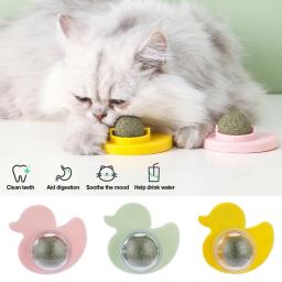 Mint bola giratória para gatos, acessórios de parede, Catnip Games, lambendo lanches, hortelã, respiração fresca, Pet Shop - Image 1