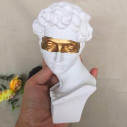 Estátuas decorativas para decoração, esculturas modernas, estatuetas de resinas, ornamento interior da sala, mesa de mesa, preto, 15cm - Image 4