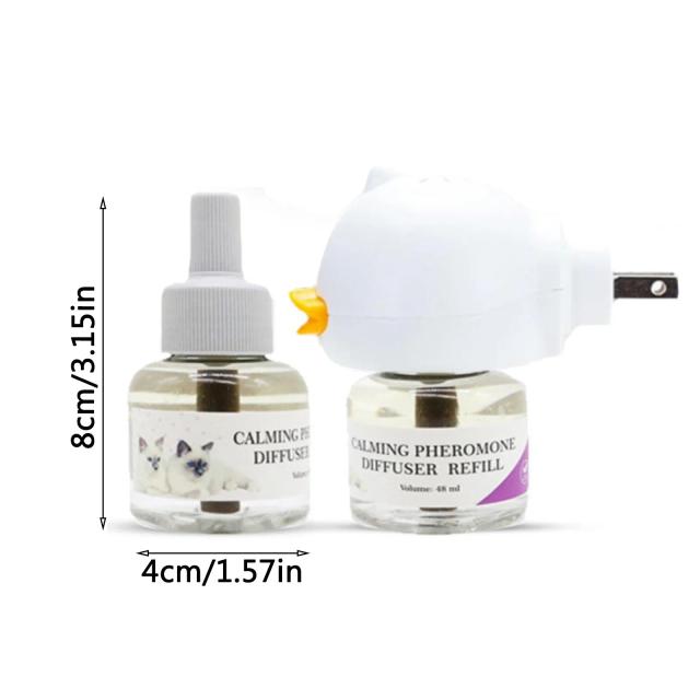 Difusor de Feromonas e Spray Calmante para Gatos e Cães - Kit Completo de Relaxamento para Ambientes Internos com Recarga de 30 Dias