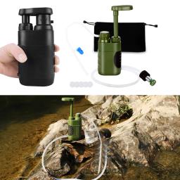 Filtro de água ao ar livre sistema de filtragem portátil acampamento purificador de água suprimentos de emergência filtragem de água potável ferramenta sobrevivência - Image 1