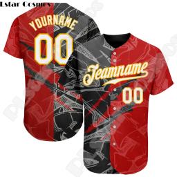 Nome personalizado Equipe e Logotipo do Jogador Camisas de beisebol, Harajuku Engraçado Jersey, Verão Streetwear, Casual 3DPrint, Nova Moda, Drop Shipping, A3 - Image 6