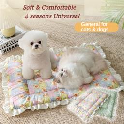 Almofada de cobertor espessada para animais de estimação, tapete de dormir para cães, cama de gato, colchão lavável quente - Image 2