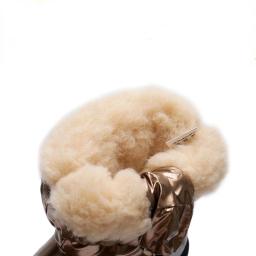 30% lã real inverno quente sapatos de bebê à prova dwaterproof água botas de neve das crianças-30 graus manter quente meninas meninos botas de neve crianças sapatos - Image 4