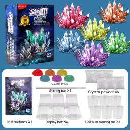 DIY Set Experiência Científica, Brinquedo Tecnologia, Plantação Cristal, Comunicação Pai-Filho, Princípios de Cristalização Química, Diversão - Image 1