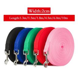 Corda de reboque longa, trelas de nylon para cães, 6 cores, 1.5m, 1.8m, 3m, 4.5m, 6m, 10m, coleira para treinamento de caminhada de animais de estimação, gatos, cães, coleira, cinta de chumbo - Image 3