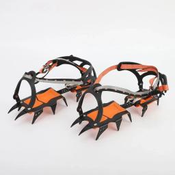 12 dentes de gelo neve crampons anti-deslizamento escalada pinça sapato cobre picos de aço inoxidável neve skid sapato capa crampon - Image 2