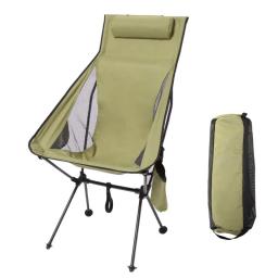 Portátil dobrável Camping cadeira com encosto de cabeça, cadeiras turísticas leves, liga de alumínio, pesca cadeira, mobiliário exterior - Image 1