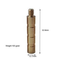 30 pçs arco e flecha de cobre inserir peso adicional bob-peso contrapeso balanceador de alumínio seta inserção caça acessórios - Image 3