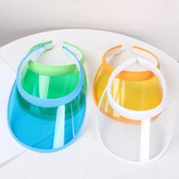 Verão viagem casual pvc proteção uv esportes chapéu praia boné viseira de sol daszek uv - Image 4