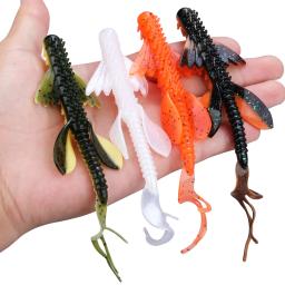 Sougayilang nova isca de pesca macia 2 pçs/lote com caudas longas silicone artificial macio isca de pesca gabarito wobbler worm swimbait - Image 1