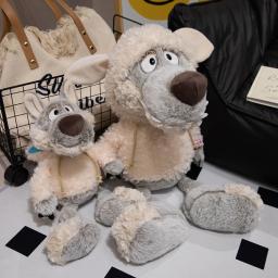 Um lobo recheado na roupa Brinquedo de pelúcia Lobo pelúcia Bonecas, Presentes perfeitos para crianças, Aniversário, Dia das Bruxas, Natal, Alta qualidade, Decoração - Image 1