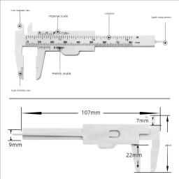 Mini pinça de plástico Vernier para estudantes, ferramenta de medição, pequenos presentes, Pie de metro, novo, 0-80mm - Image 2