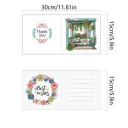 Cartões De Forma Especial, Novos Cartões De Natal, Pintura De Diamante Bordado, Conjunto De Mosaico De Diamante, DIY Cartão De Obrigado, 6Pcs - Image 6