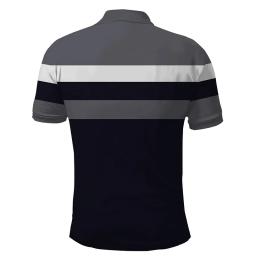 Camisa polo slim fit masculina, 100% poliéster, manga curta, casual, esportiva, lapela, cor mágica, roupas da moda, verão - Image 5