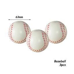 Bolas de espuma anti-stress para crianças, futebol, basquete, beisebol, tênis, brinquedos, espuma, descompressão, anti-stress, 63mm, 3pcs - Image 6