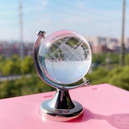 Mini Globo De Vidro para Terra, Grandes Brinquedos Educativos, Material De Escritório, Ferramentas De Ensino, Decoração De Mesa, Presente Modelo, Bonito - Image 2
