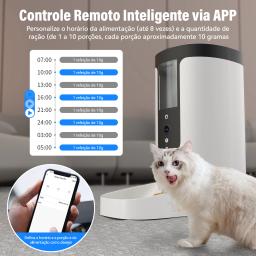 Newpet 4L alimentador automático para gatos tigela automática inteligente para animais de estimação APP com câmera Controle remoto Tigelas grandes para cães dispensador de alimentos para gatos - Image 4