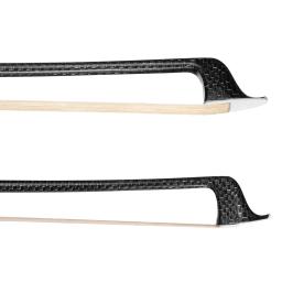 Avançado nível orquestra violoncelo arco 4/4 tamanho de fibra carbono com prata seda trançado ébano sapo 4/4 violoncelo violino instrumentos da família - Image 3