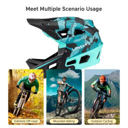 LIXADA-Capacete Full Face Mountain Bike para Adultos, Capacete MTB Downhill, Capacete de Bicicleta, Acessórios Mountain Bike - Image 6