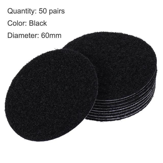 Fita Auto-Adesiva de Gancho e Loop - Pacote com 50 Pares de Dots para Artesanato e Escritório em Vários Tamanhos (10mm a 60mm)