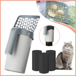 Colher De Lixo De Gato Com Saco De Recarga, Filtro De Animais De Estimação, Banheiro Limpo, Selecionador De Lixo, Auto Limpeza, Suprimentos Cat, Acessório - Image 1