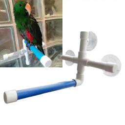 Ventosa para animais de estimação, pássaros, papagaios, banho, chuveiro, plataforma de pé, bastão duplo, suporte de moagem, estação, poleiros interessantes - Image 1