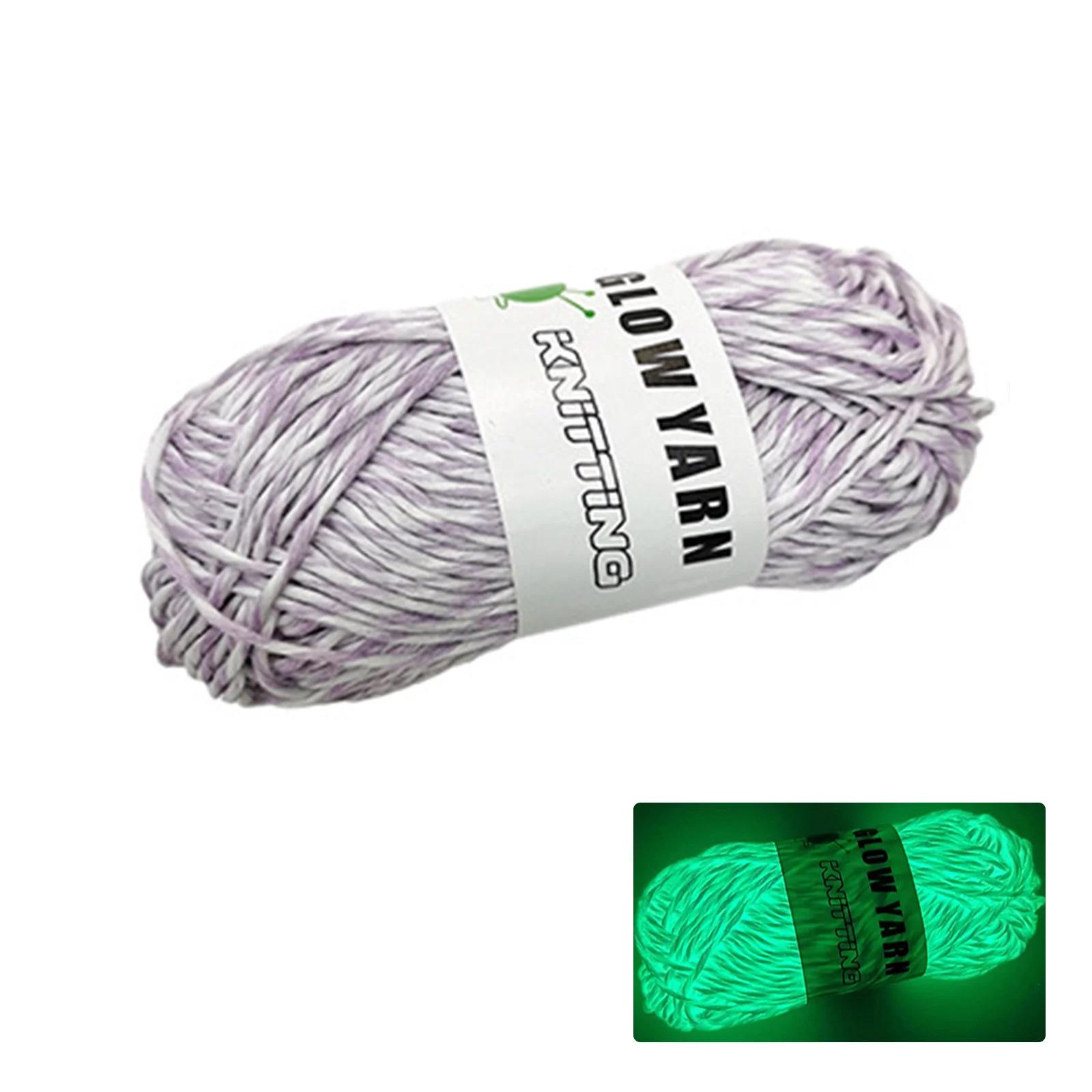 Fios de tricô luminosos para carpete e chapéus, fios brilhantes, tecelagem DIY, feitos à mão, acessórios de costura, brilho no escuro, novo - Image 1