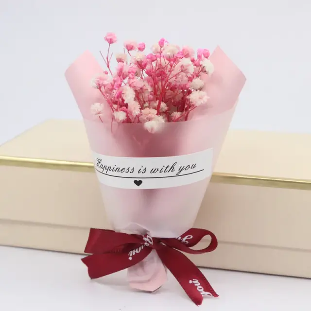 Buquê de Mini Flores Secas Naturais para Decoração de Casamento e Fotografia