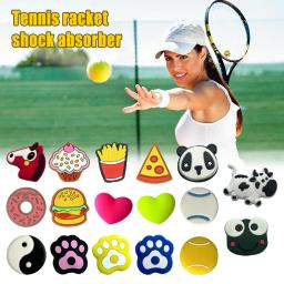 Cute Silicone Tennis Vibration Damper, raquete, squash, raquete, raquete, acessórios, 3pcs - Image 2