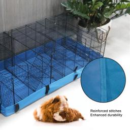 Útil à prova de poeira fácil remoção capa fixador fita gaiola chassi esteira gaiola fora forro lavável capa inferior para hamster - Image 6