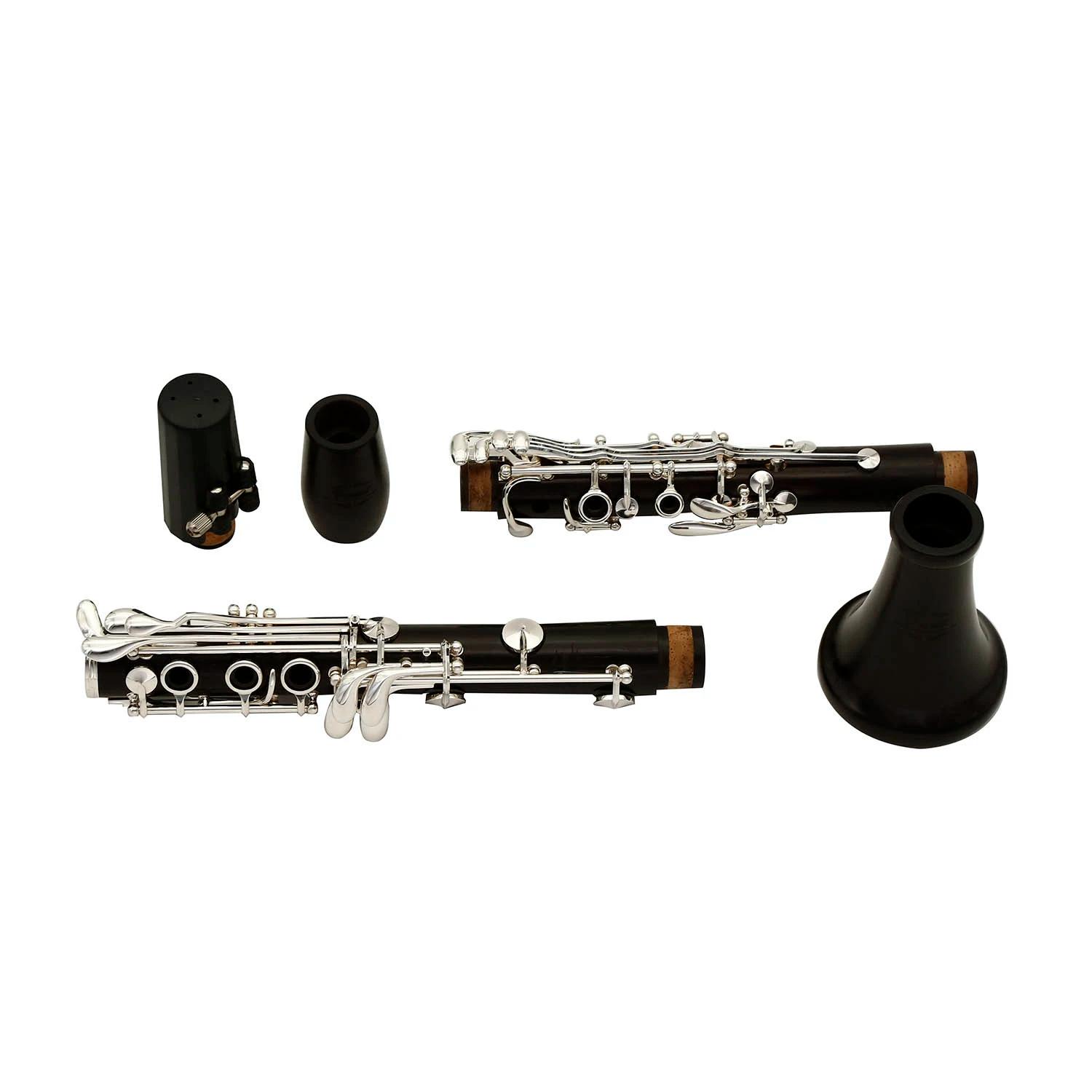 Granadilla Instrumento Musical De Sopros, profissional oem Clarinete, corpo De Madeira, Banhado A Prata, 18 Chaves, preço De Fábrica - Image 1