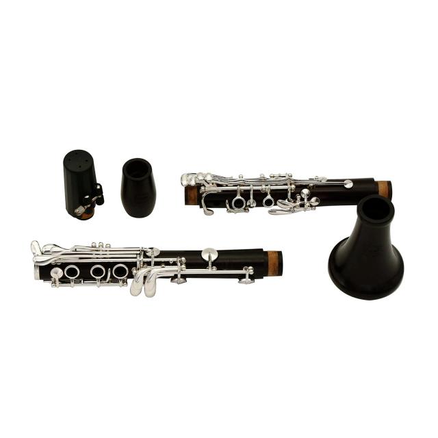 Clarinete Profissional Granadilla de Madeira, 18 Chaves Banhado a Prata - Preço de Fábrica